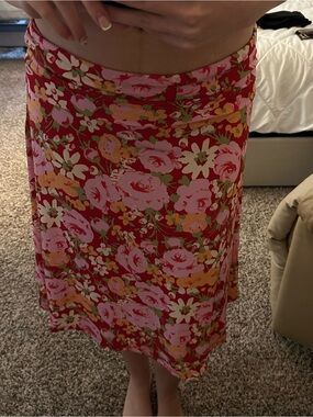 LulaRoe Azure Rose Floral A-Line Skirt